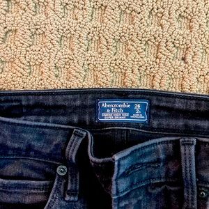 High rise black Abercrombie skinny jeans